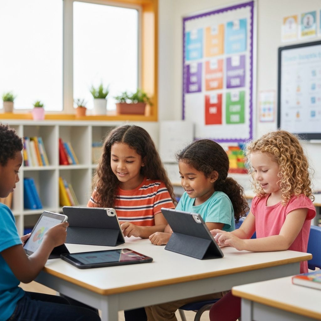 Children engaging with technology